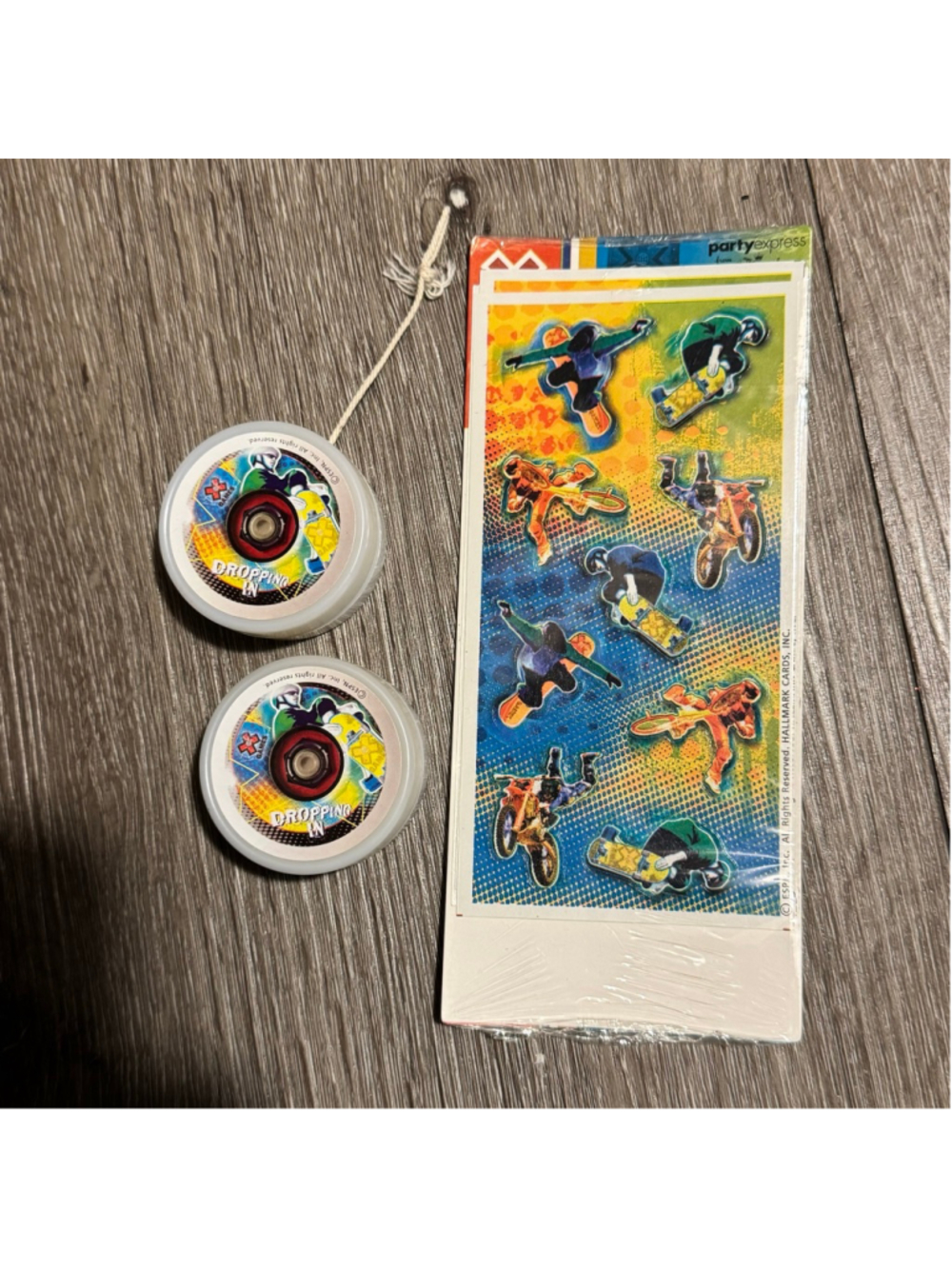 Rare Y2K 2005 X Games Stickers & 2 Yoyo Bundle Lot